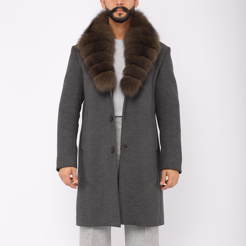 Sable Elegance Cashmere Coat