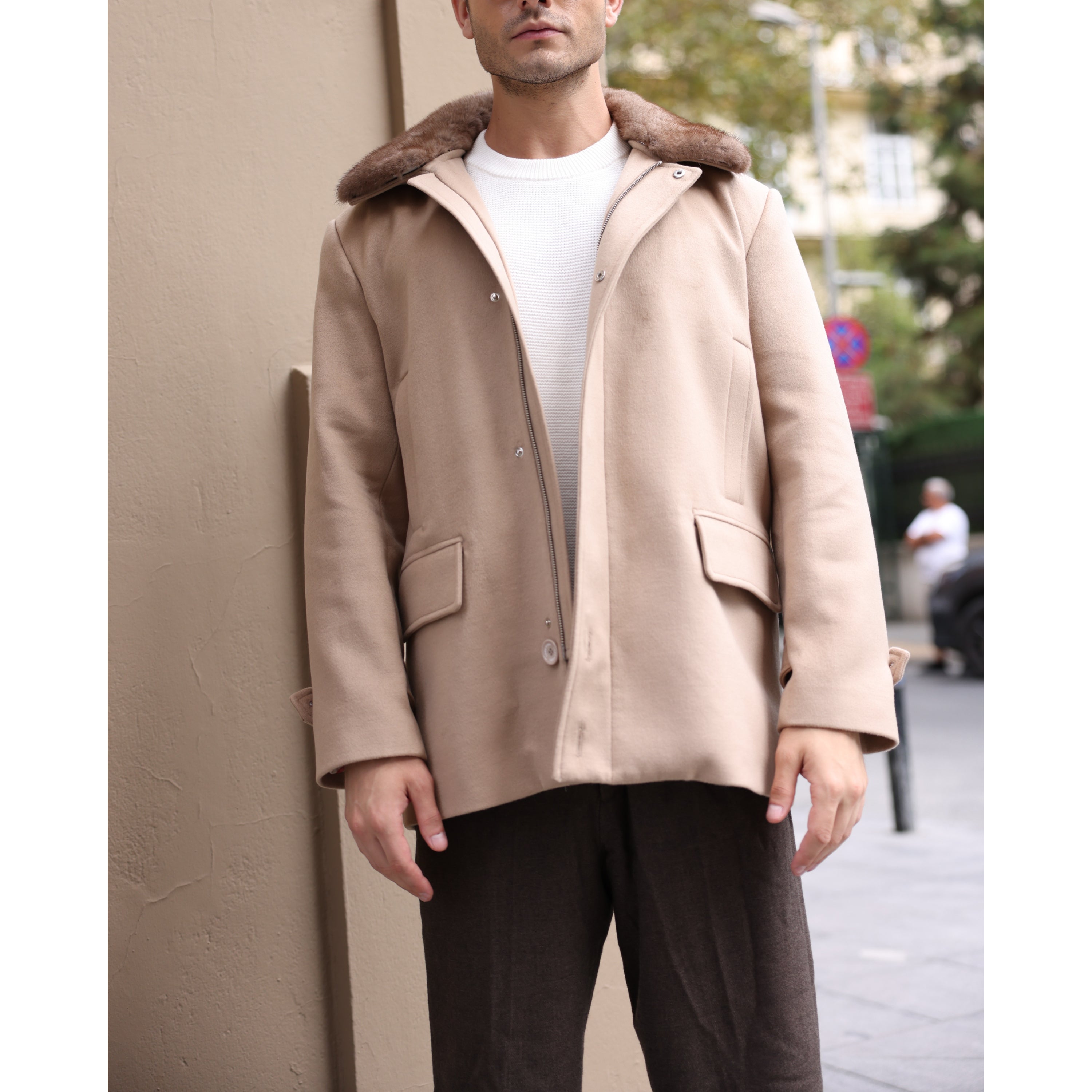 Mink Collar Cashmere