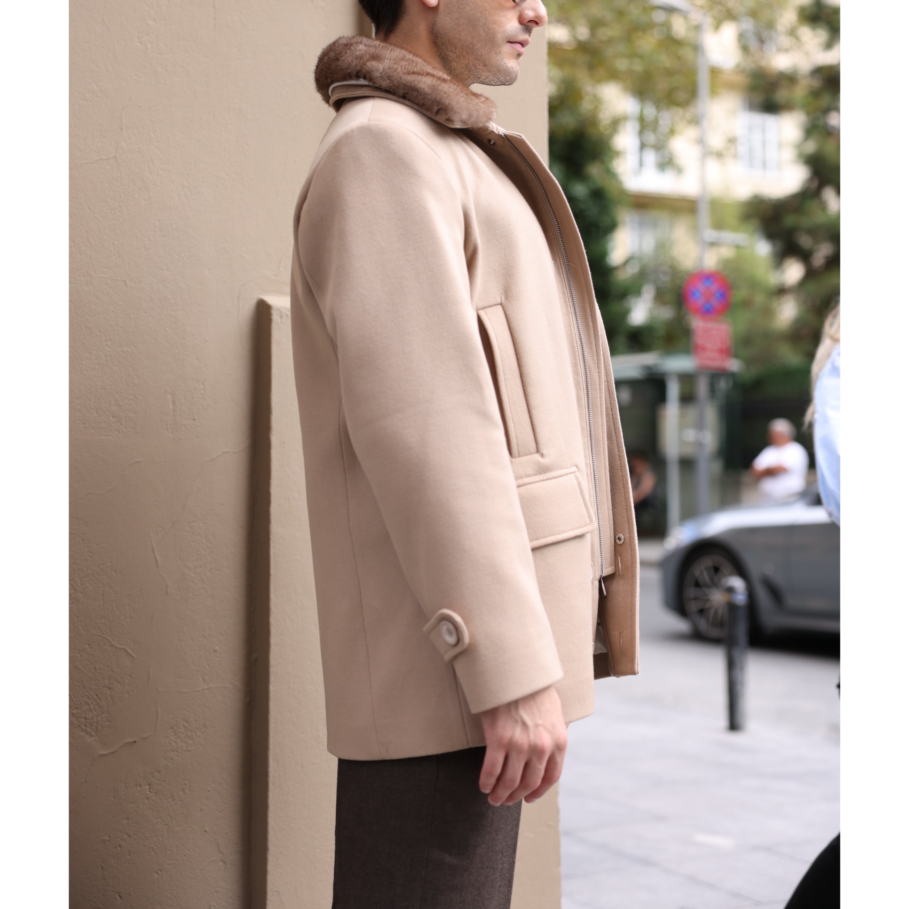 Mink Collar Cashmere