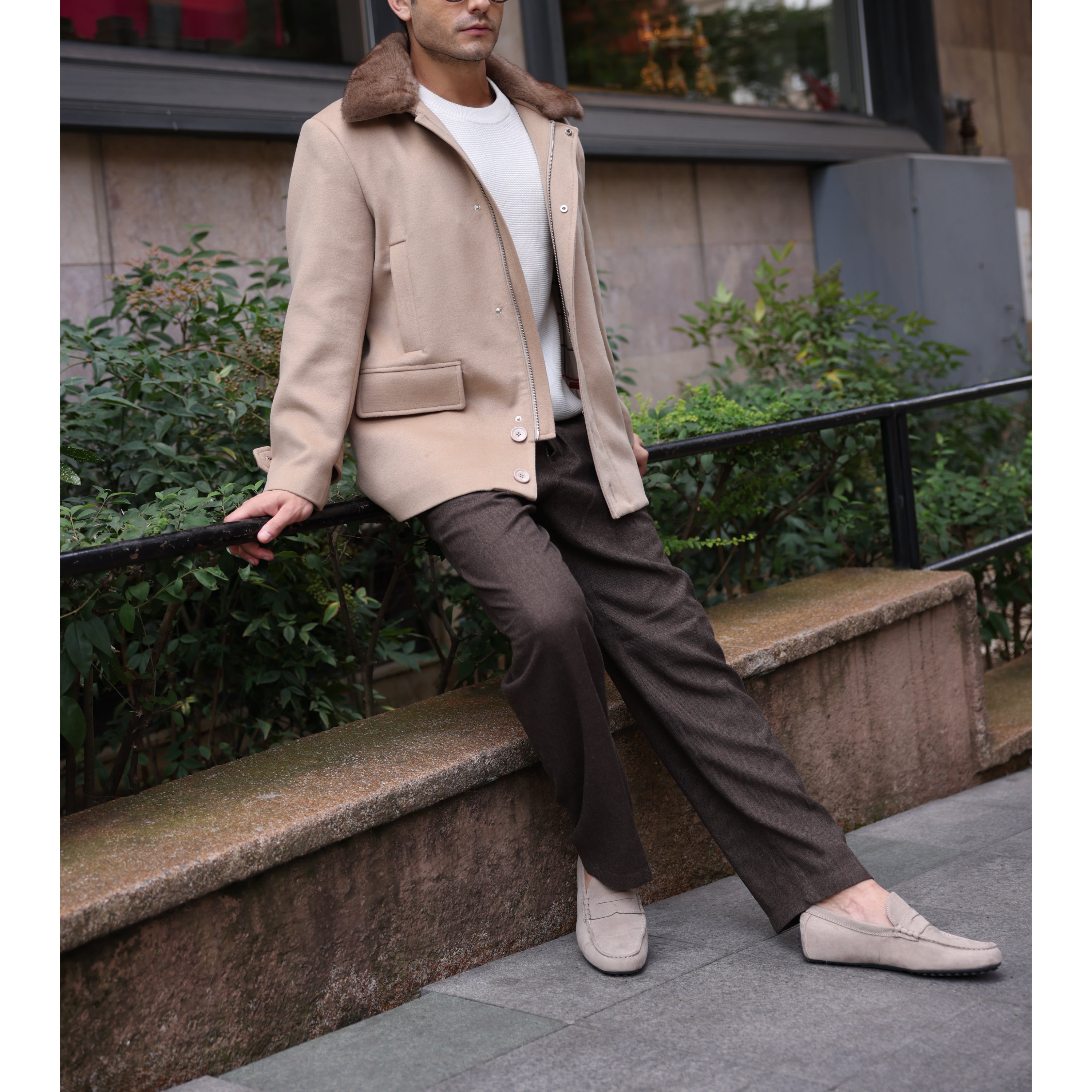 Mink Collar Cashmere