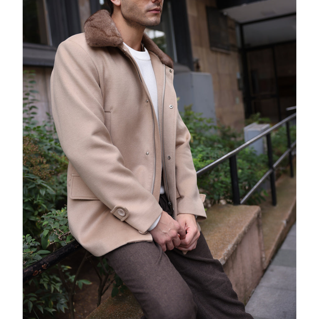 Mink Collar Cashmere
