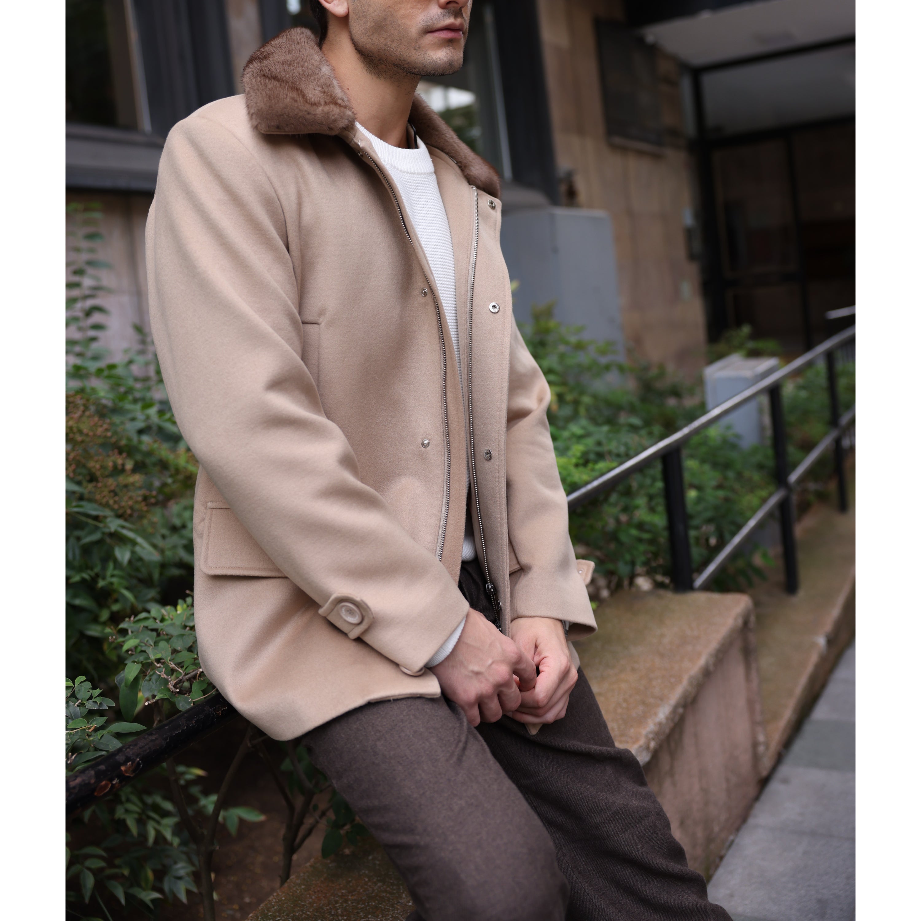 Mink Collar Cashmere