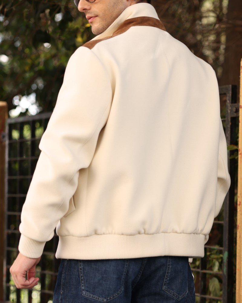 Cashmere Blend with Suede Accents