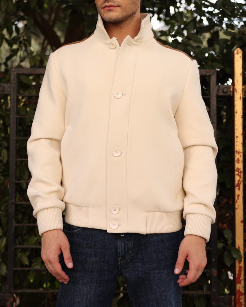 Cashmere Blend with Suede Accents