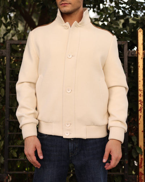 Cashmere Blend with Suede Accents