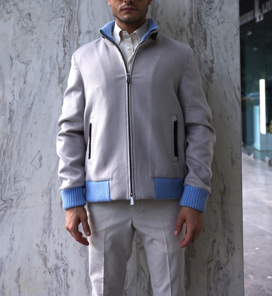 Contrast Cuff Bomber