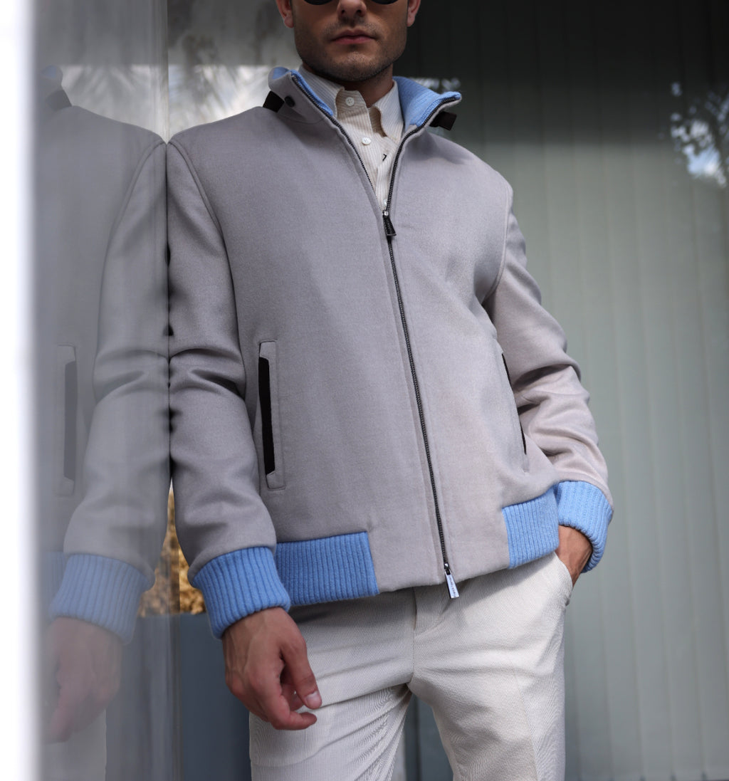 Contrast Cuff Bomber