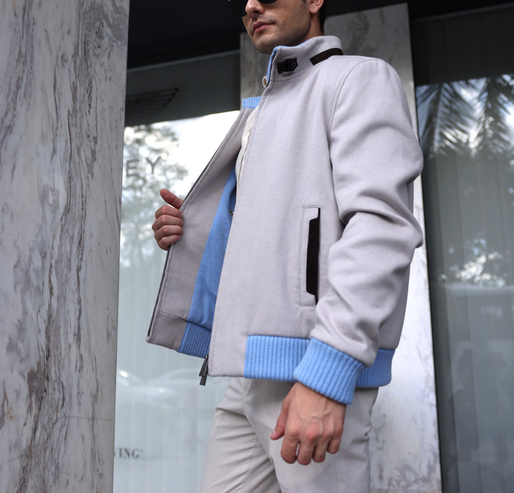 Contrast Cuff Bomber