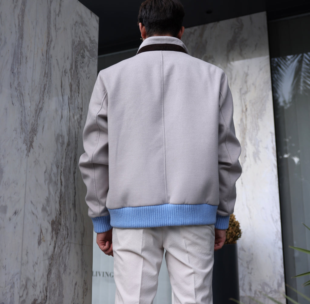 Contrast Cuff Bomber