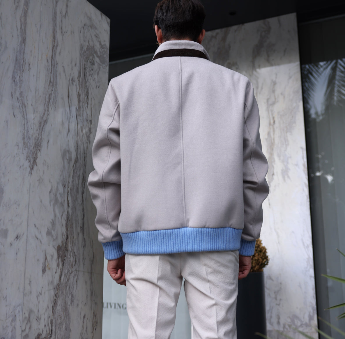 Contrast Cuff Bomber