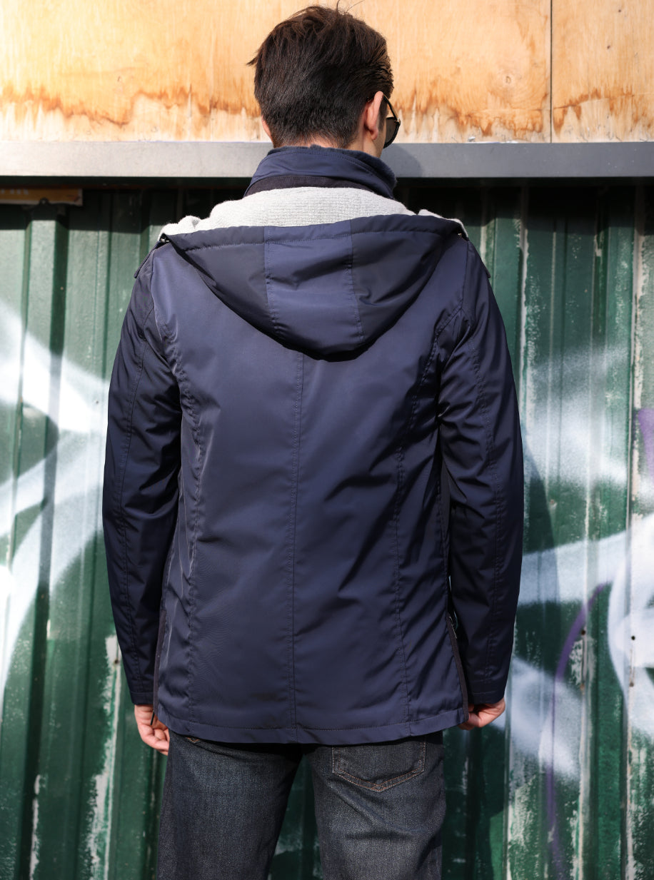 Utility Suede-Trim Field Jacket
