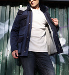 Utility Suede-Trim Field Jacket