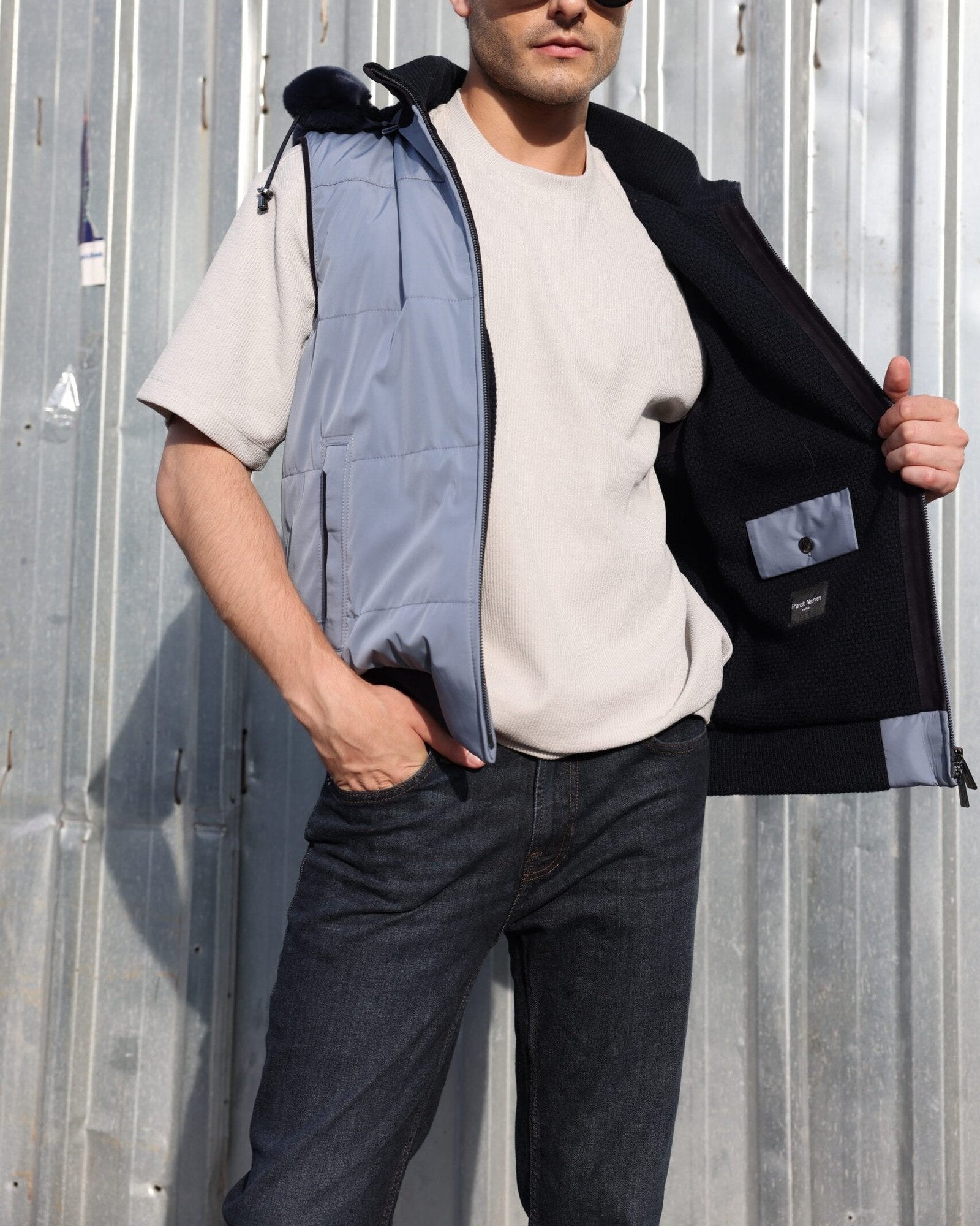 Cielo Fur-Hood Puffer Vest