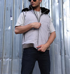 Fur-Trim Hooded Puffer Vest