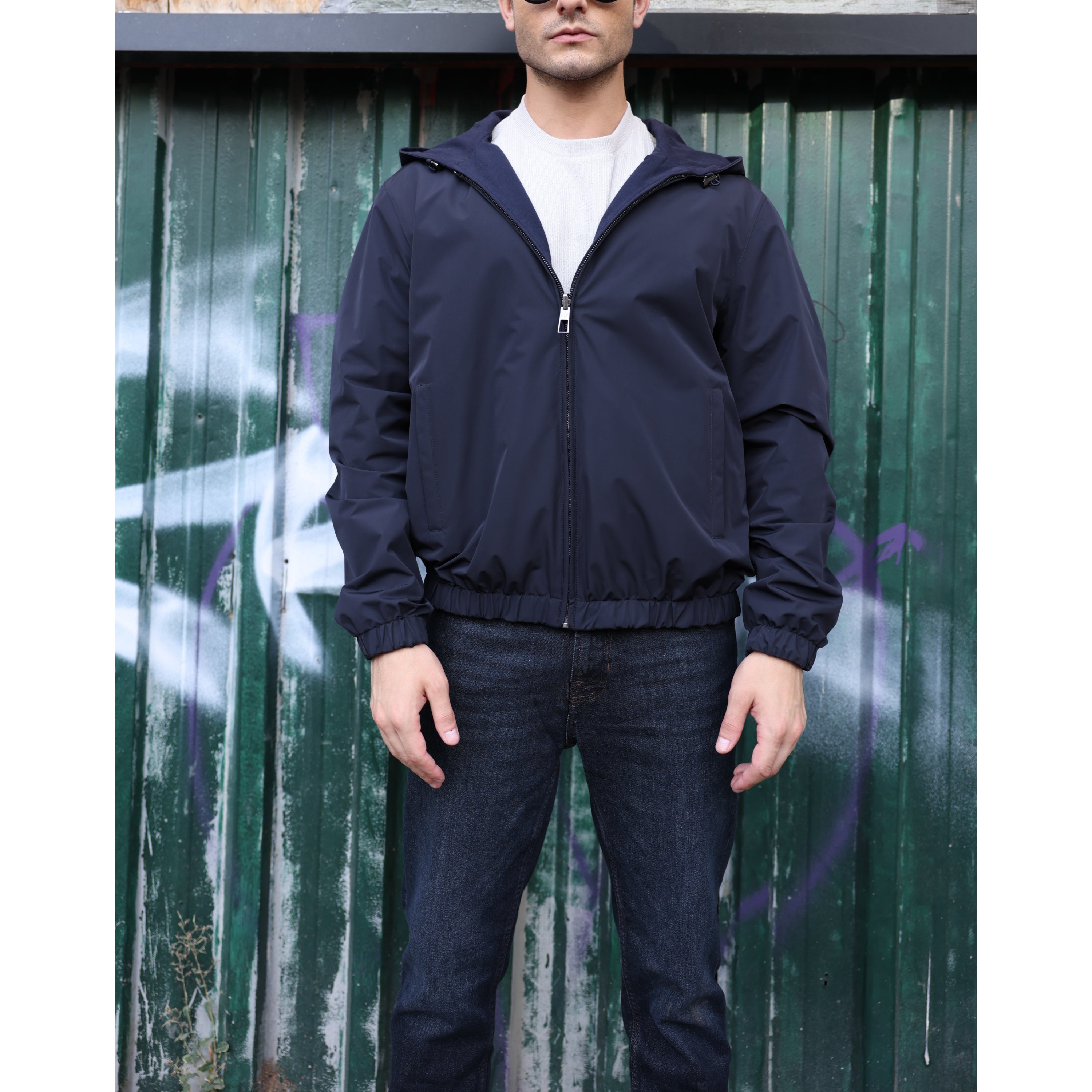 Reversible Bomber with hoodie