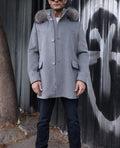 Grey Elegance Cashmere Coat