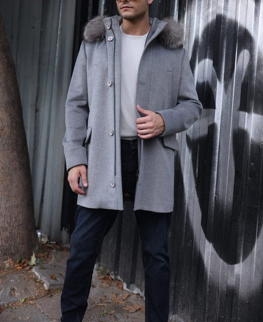 Grey Elegance Cashmere Coat