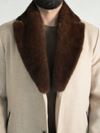 Blend Coat with Mink Collar