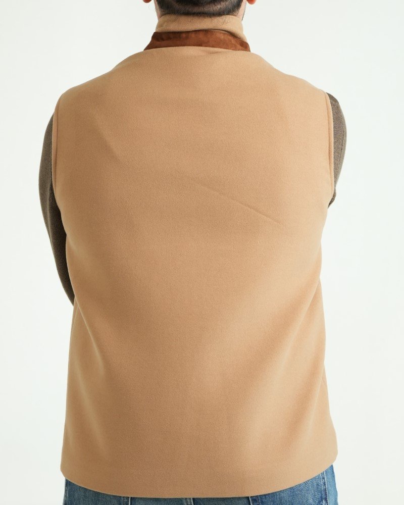 Camel Cashmere Blend Vest