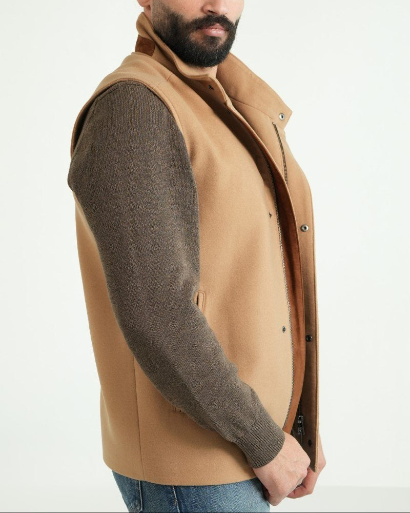 Camel Cashmere Blend Vest