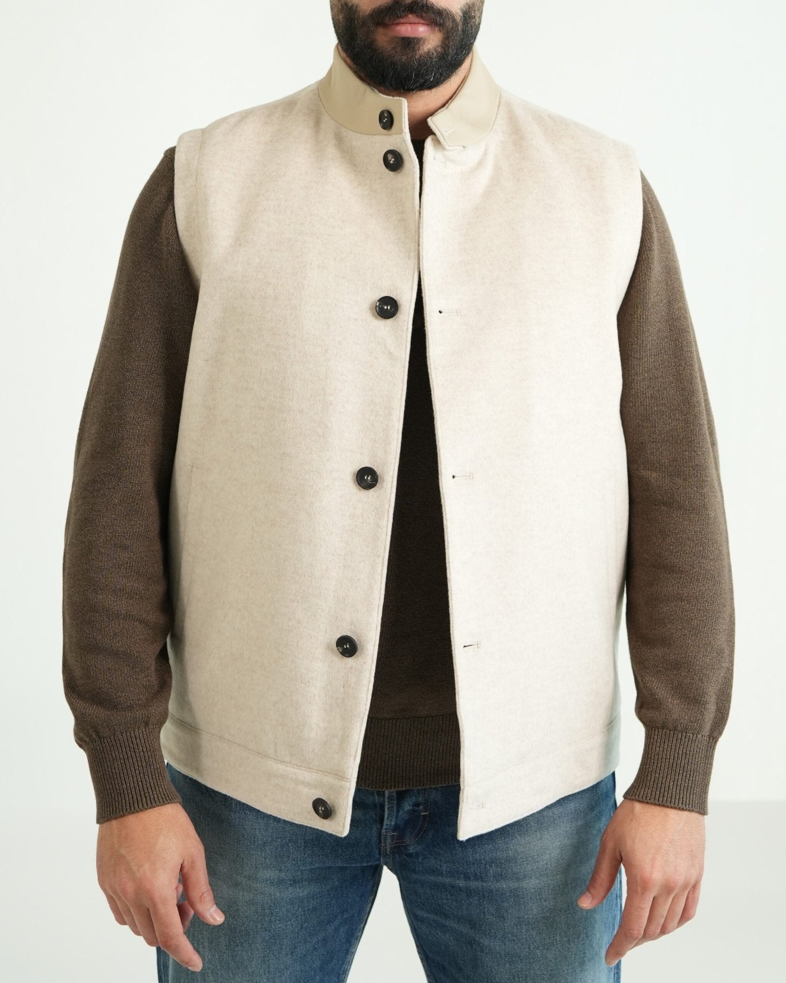 Cashmere  Sand Wool Vest
