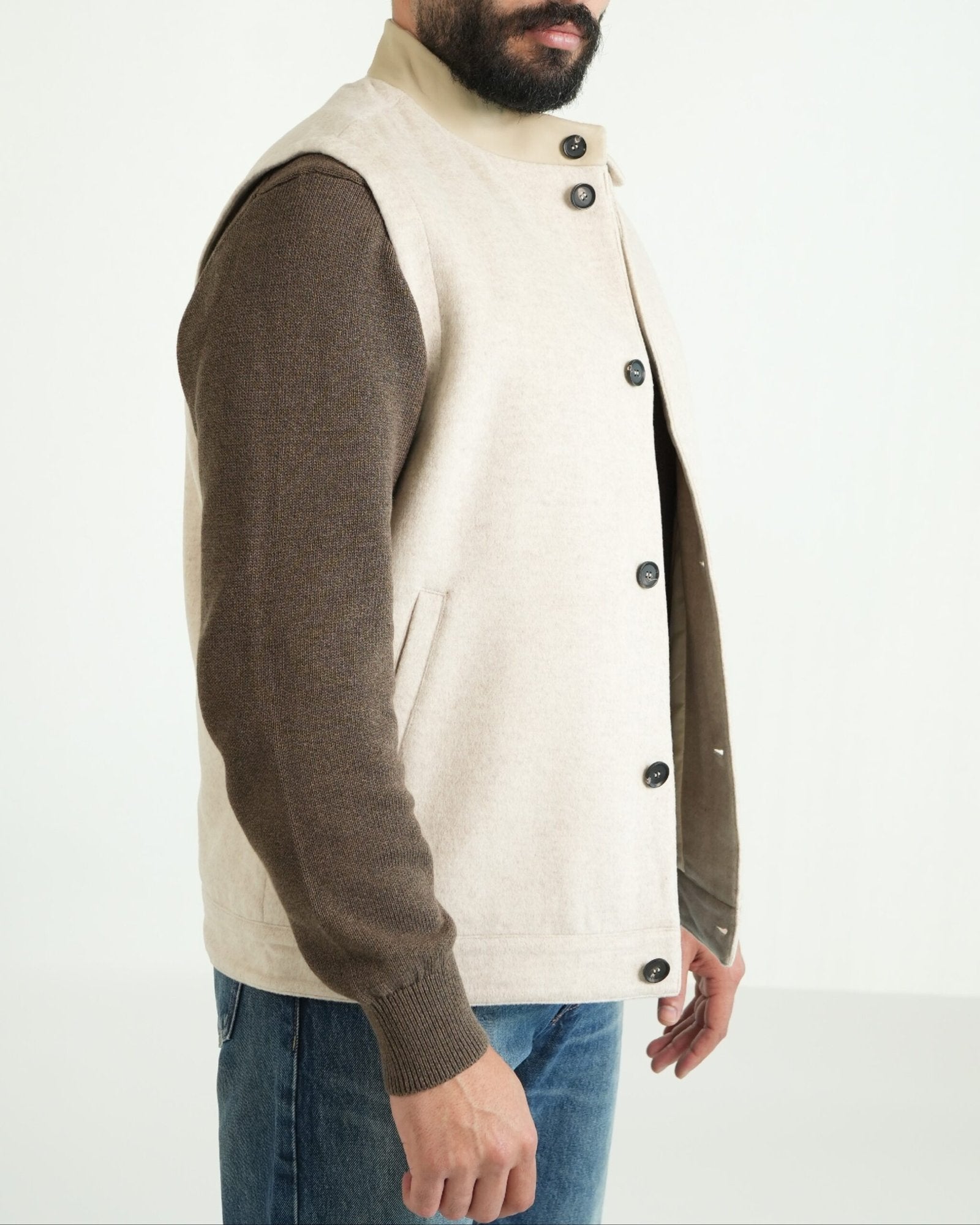 Cashmere  Sand Wool Vest