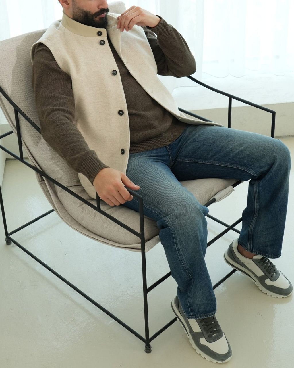 Cashmere  Sand Wool Vest