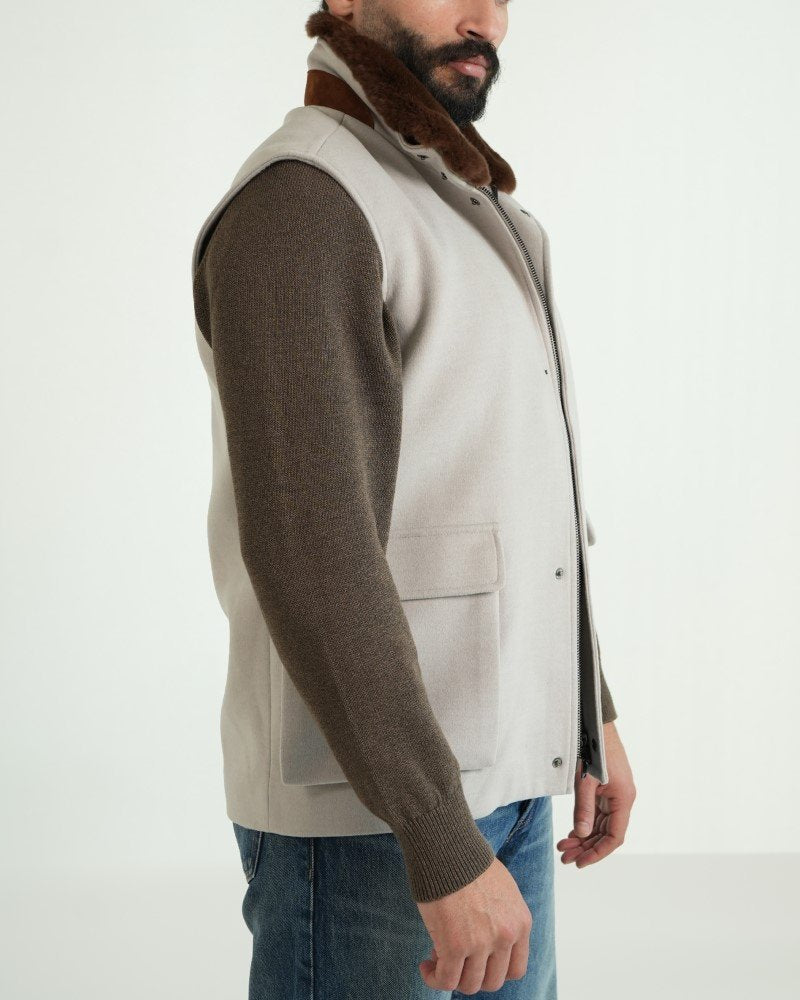 Cashmere Removable Rex Fur