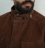Shearling-Touch Suede Field Jacket