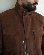 Shearling-Touch Suede Field Jacket