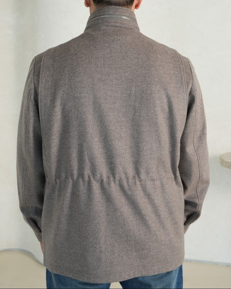 Cashmere-Wool Utility Jacket