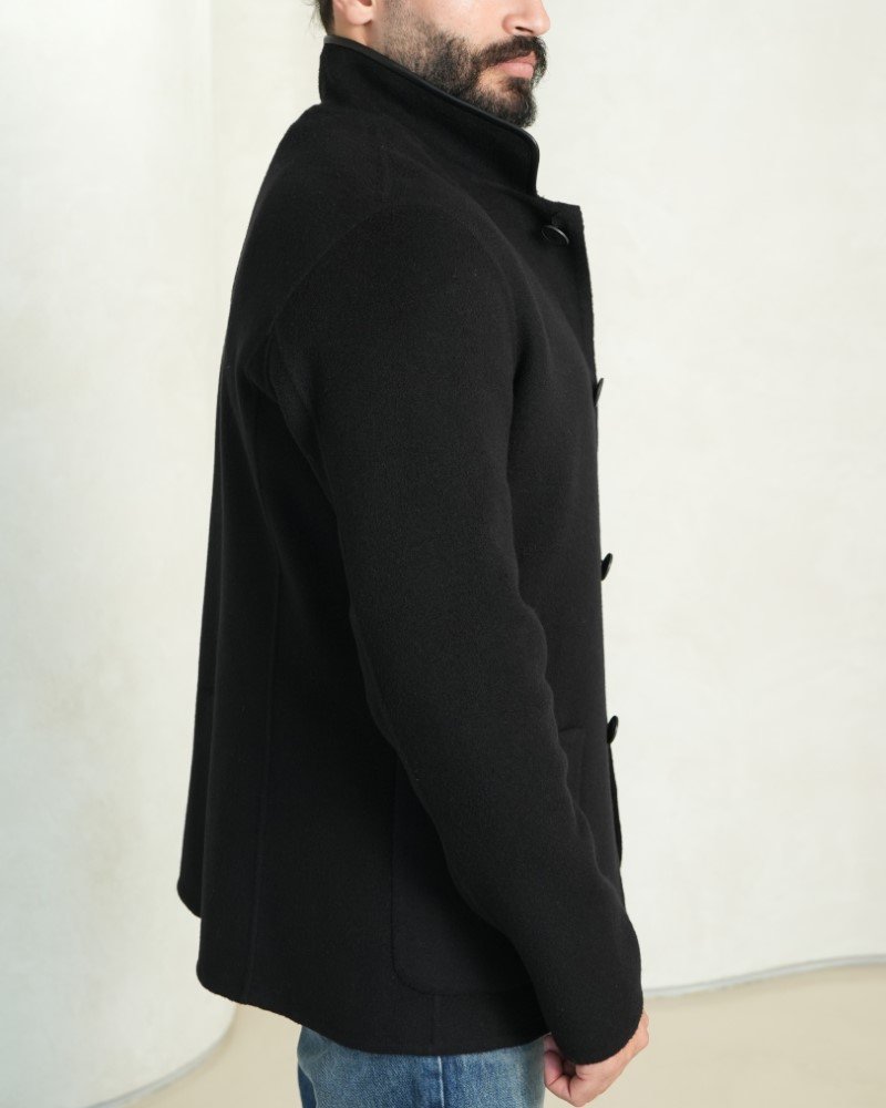Regal Cashmere Stand-Collar Coat