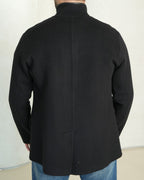 Regal Cashmere Stand-Collar Coat