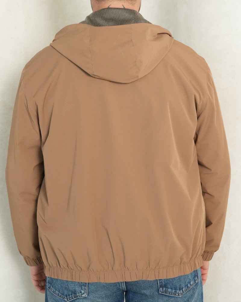 Reversible Hooded Bomber Coat
