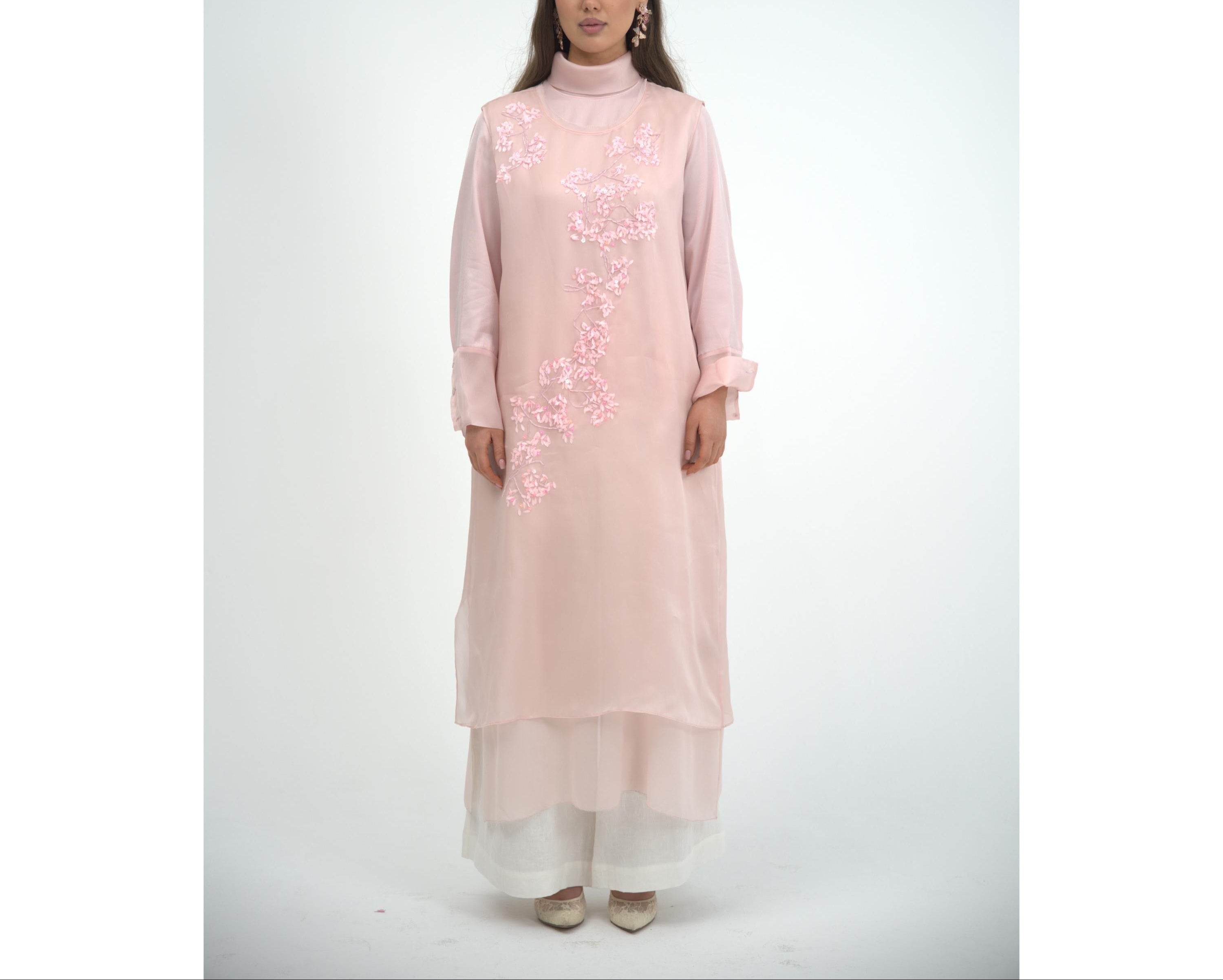 Pink Embroidery Dress