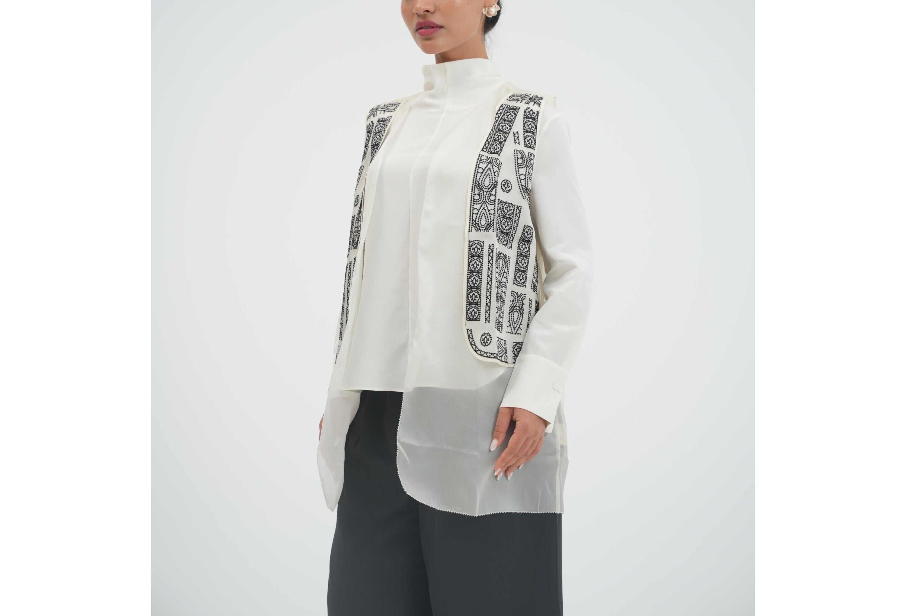 Geom Embroidery Cardigan