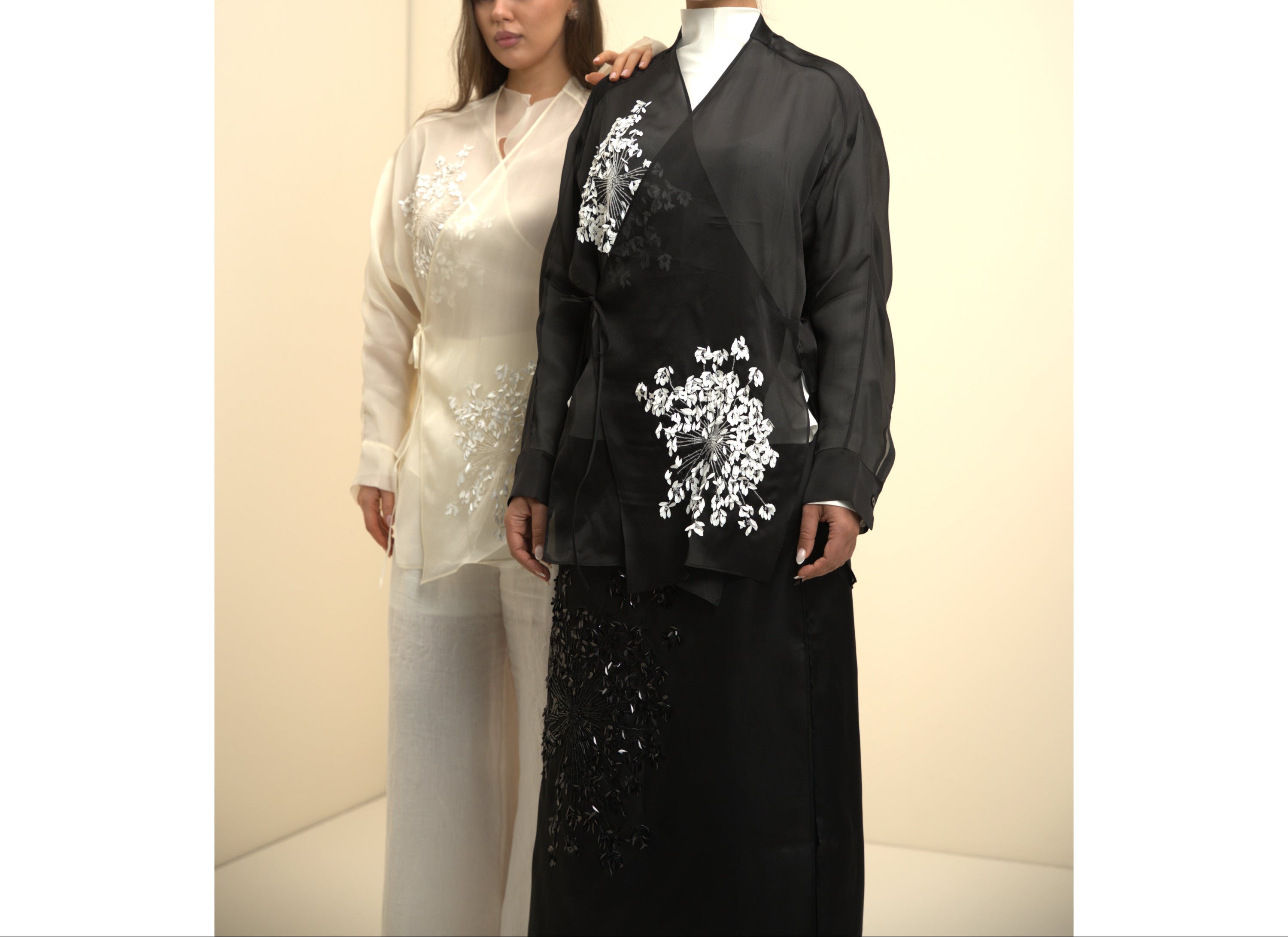 Black Embroidery Cardigan