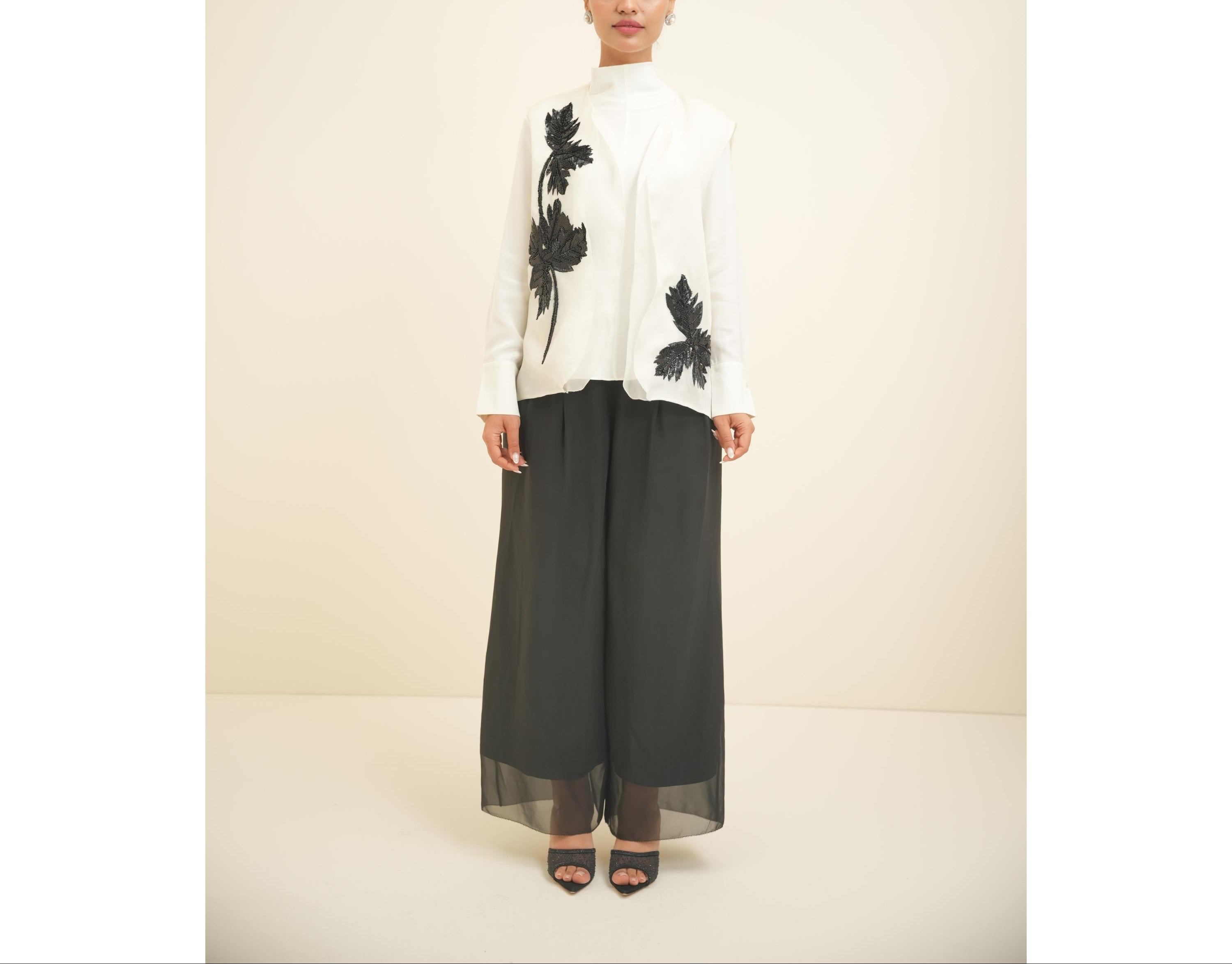 Embroidery Leave Cardigan
