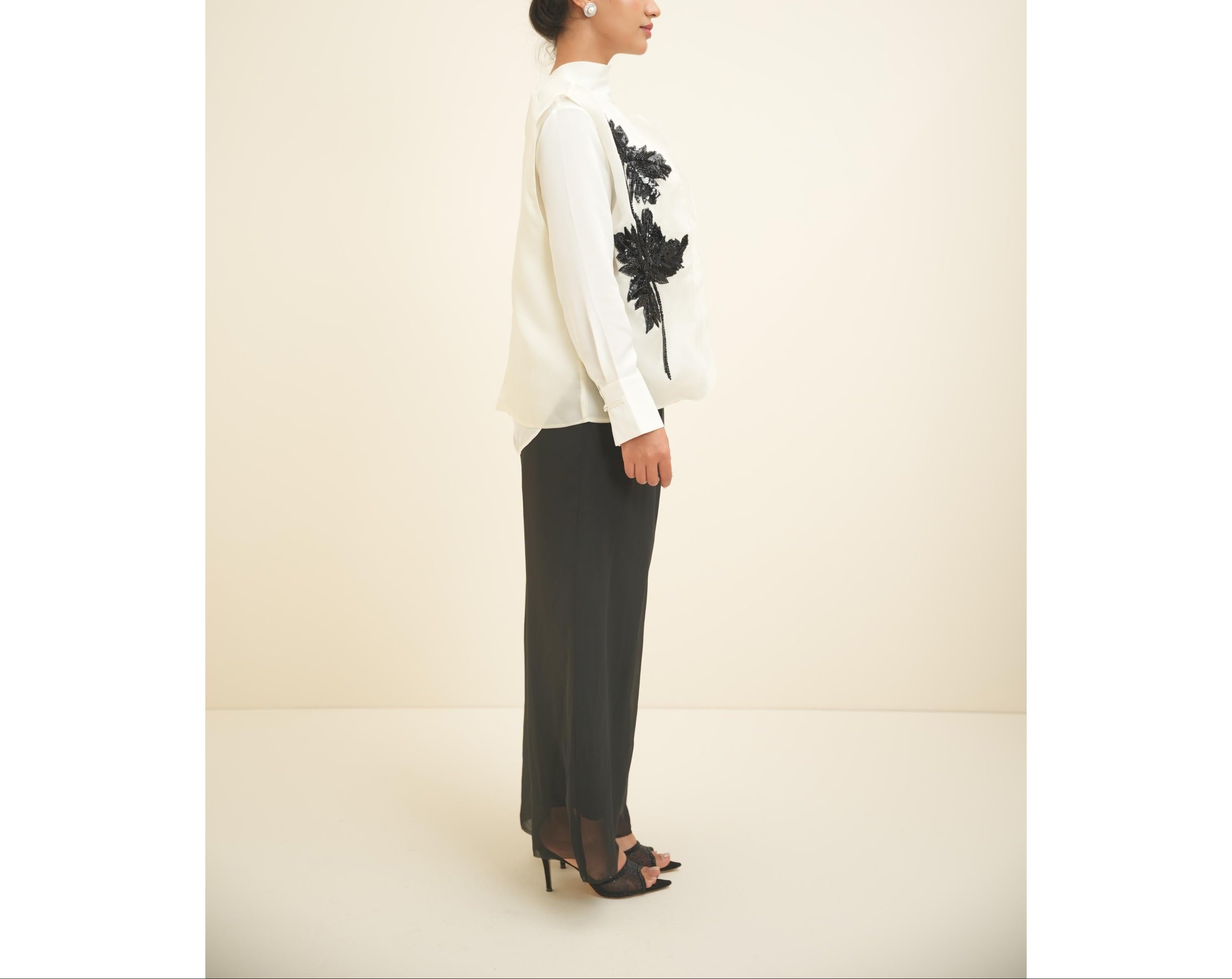 Embroidery Leave Cardigan