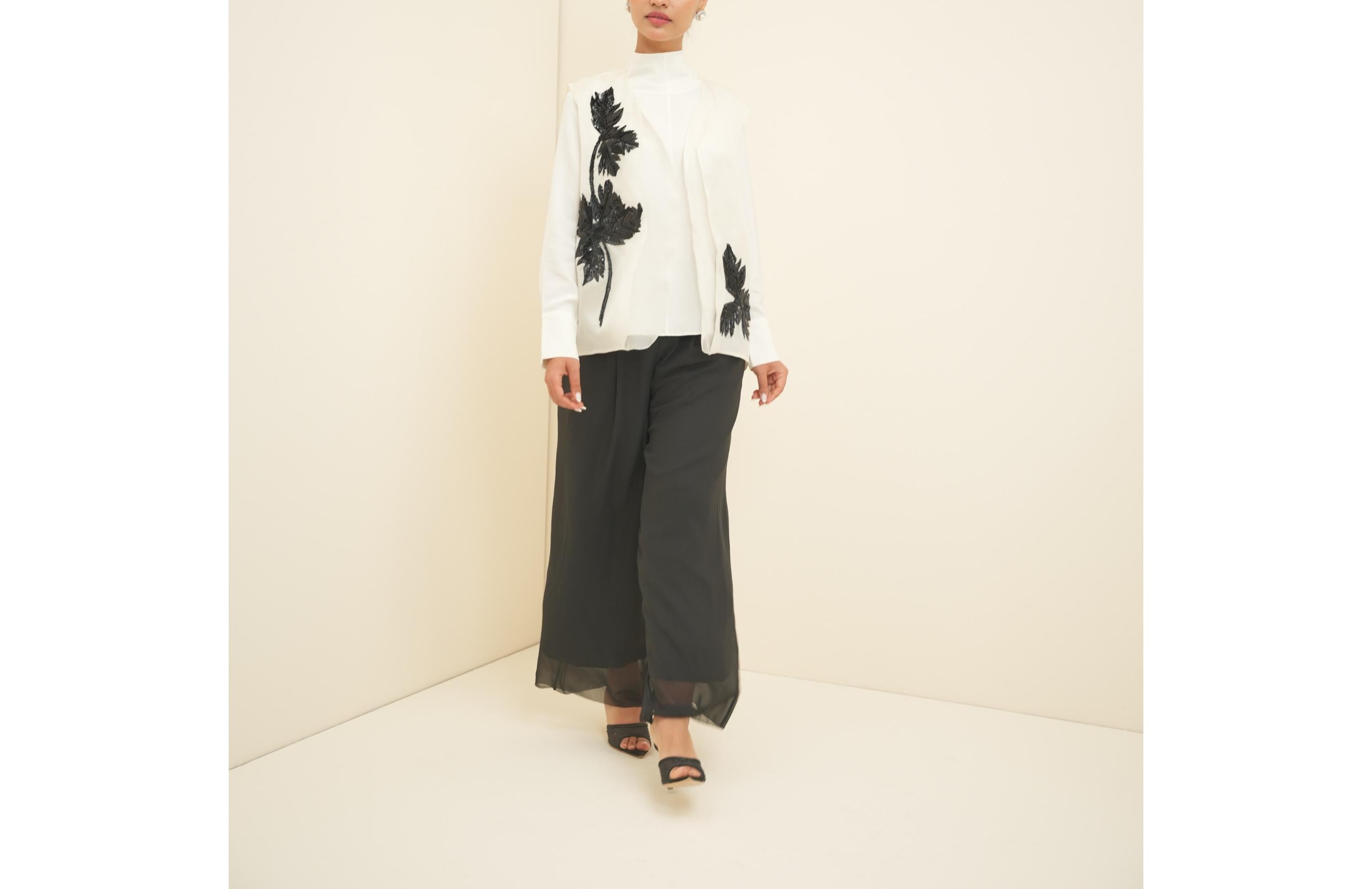 Embroidery Leave Cardigan