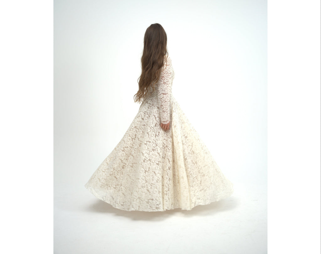 Wool Blend Cream Dress