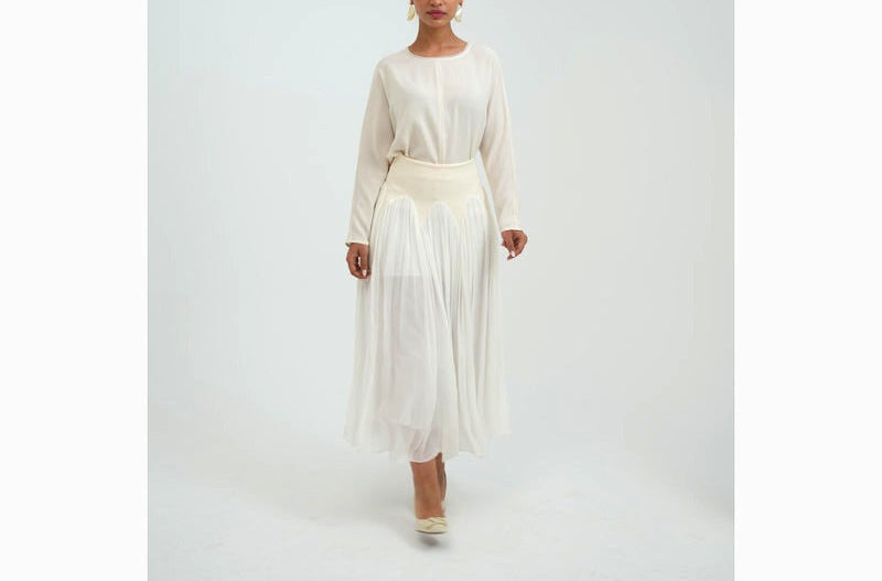White Fringe Set