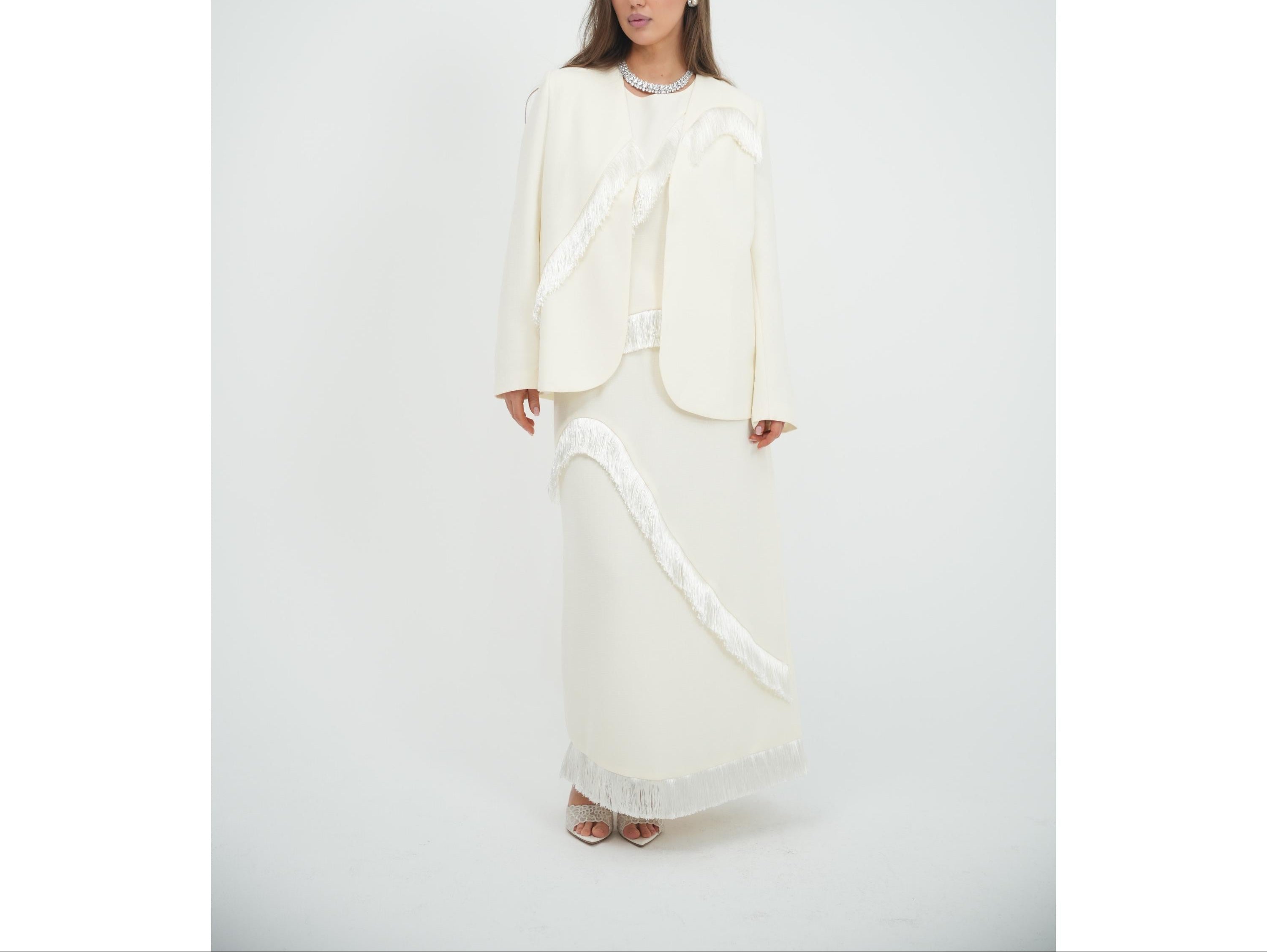 Hemline Fringe Set