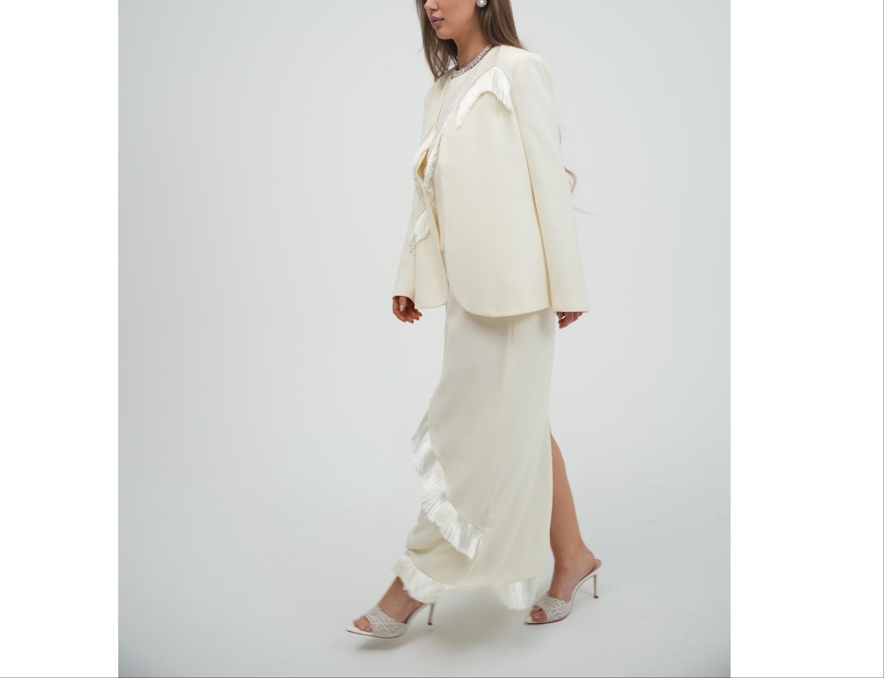 Hemline Fringe Set