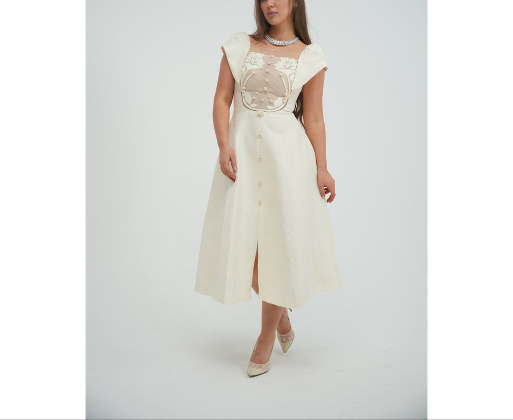 Sculpted Lace Midi