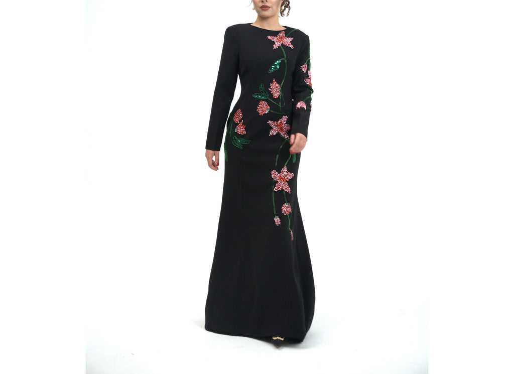 Silk Floral Dress