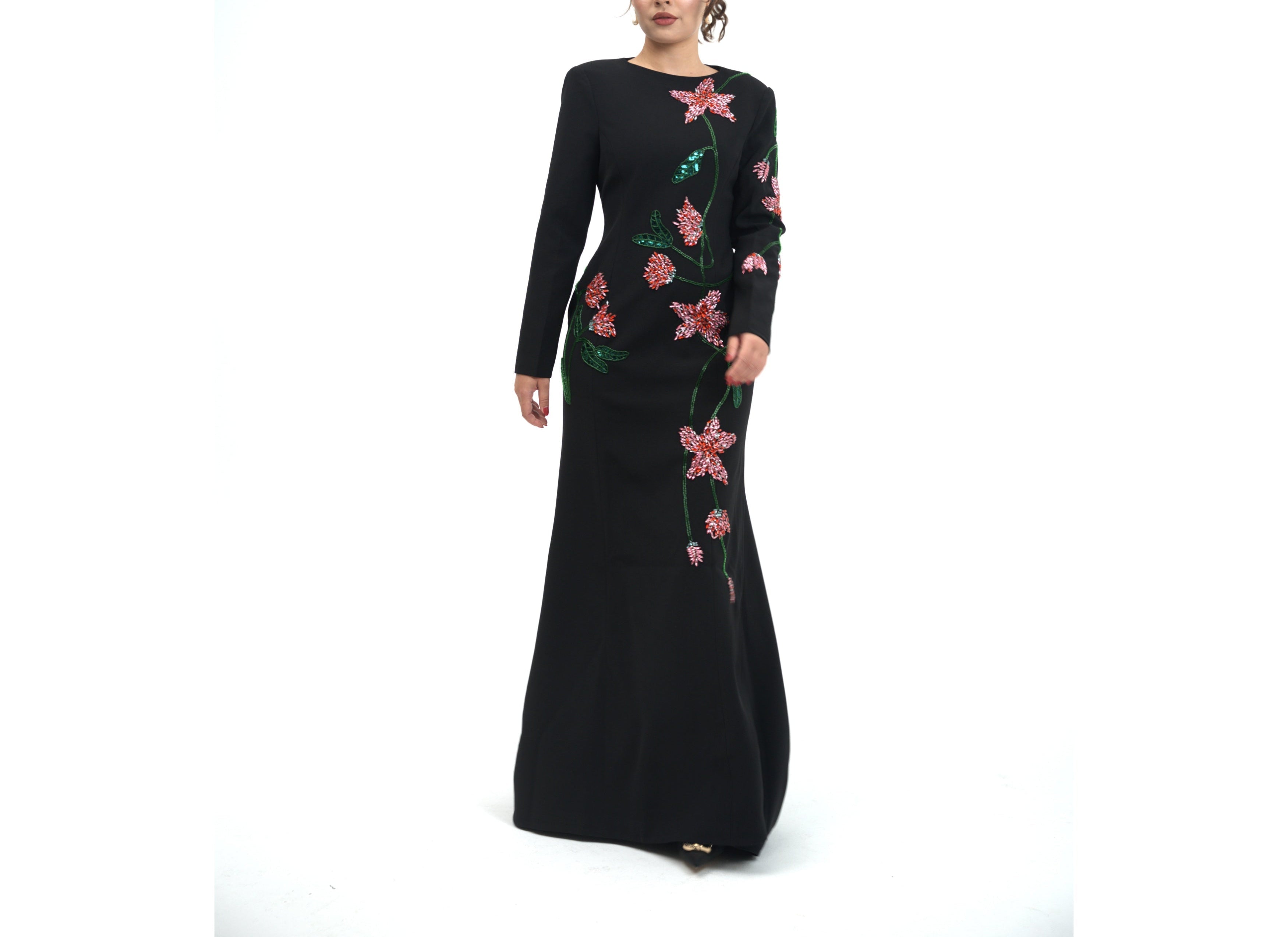 Silk Floral Dress