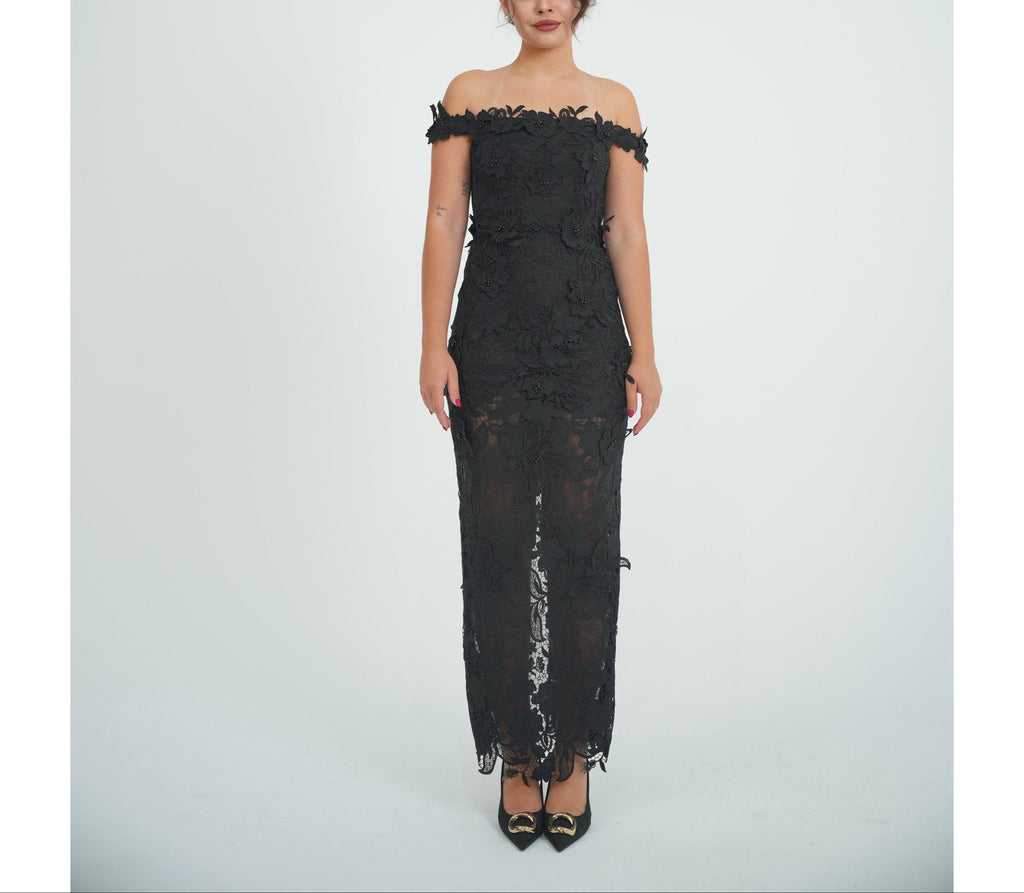 Hecate Floral Beaded Gown