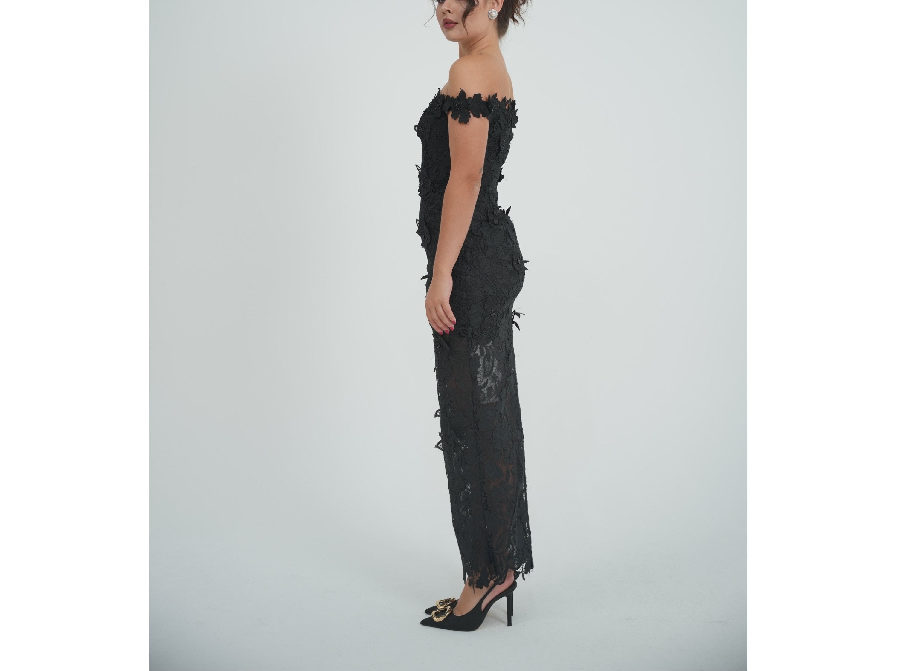 Hecate Floral Beaded Gown