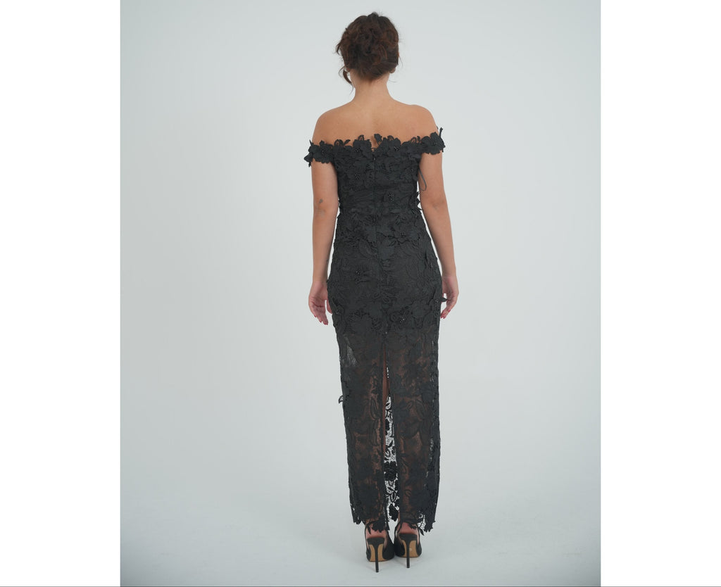 Hecate Floral Beaded Gown